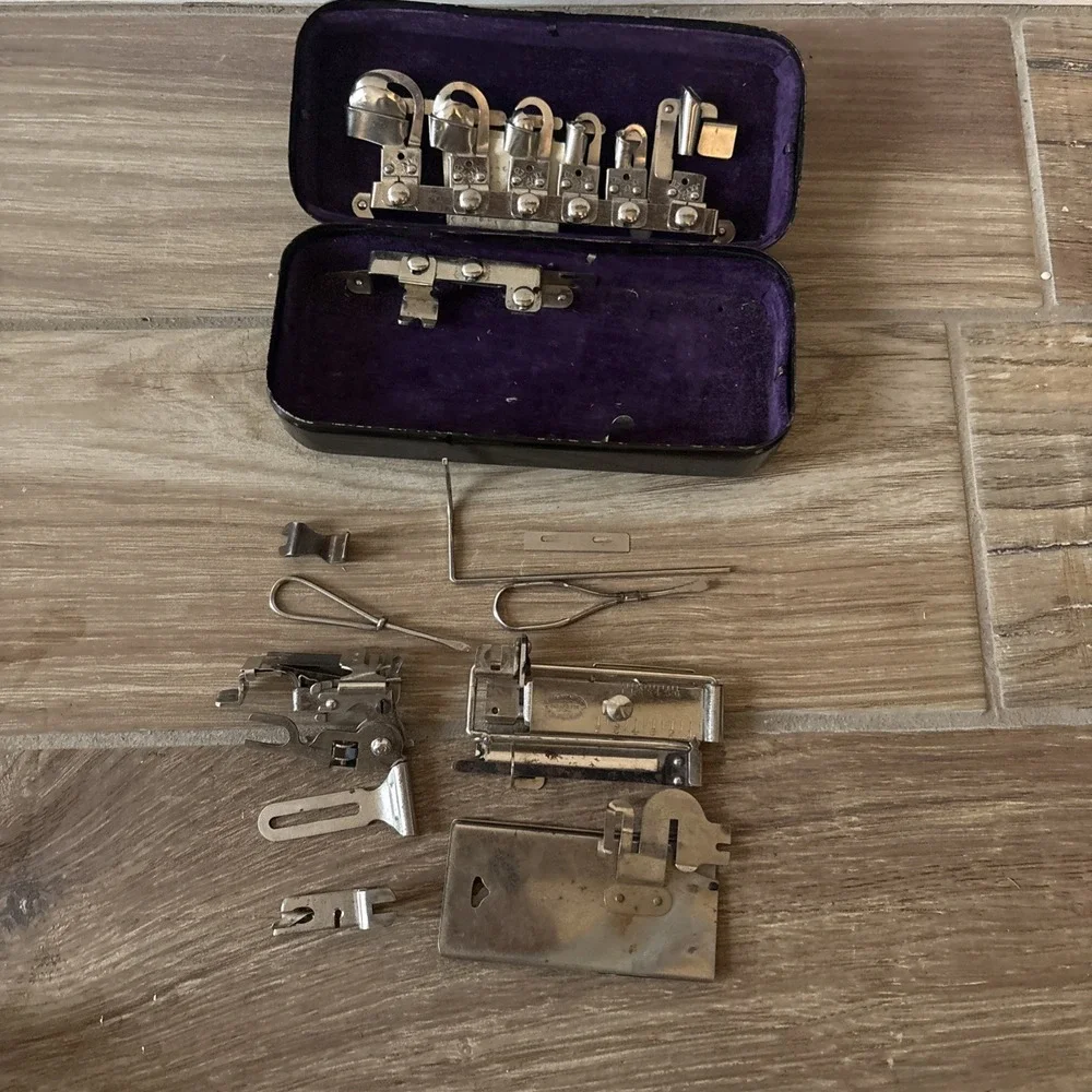 Vintage‎ Greist Attachment Sewing Machine Parts And Accessories With Metal Case